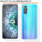 Закаленное стекло для vivo iQOO Neo3 Neo 3, 1 набор = мягкая задняя пленка из углеродного волокна + ультратонкое закаленное стекло премиум-класса, защита для переднего экрана