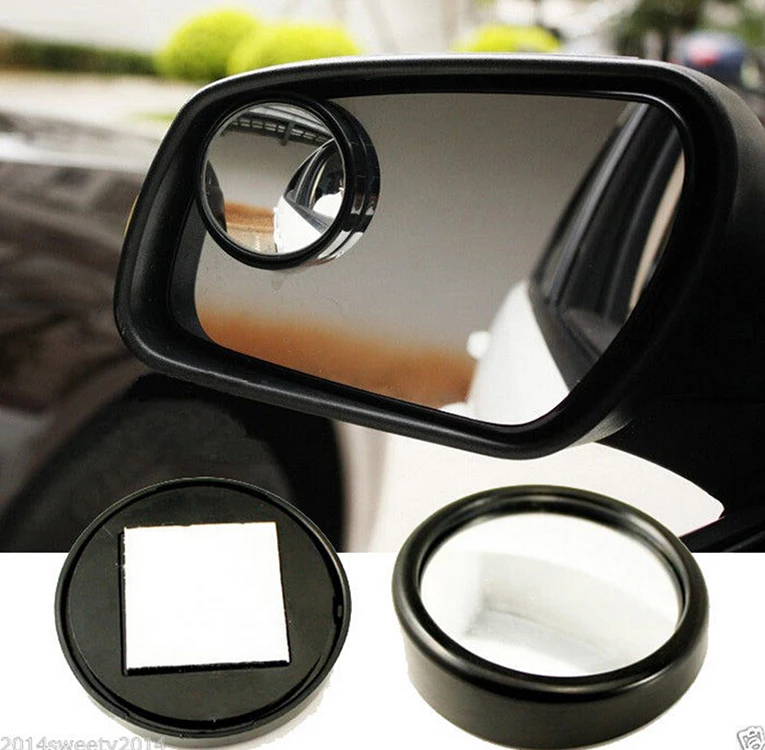 2pcs Car Vehicle Blind Spot Dead Zone Mirror Rear View Mirror Small Round Mirror Angle Round Convex Mirror Auto Side 360 Wide