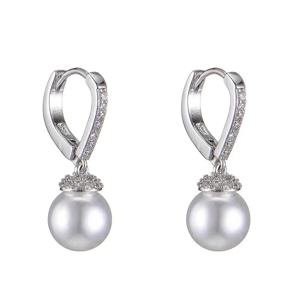 Клипсы женские с натуральным пресноводным жемчугом и кристаллами | Украшения