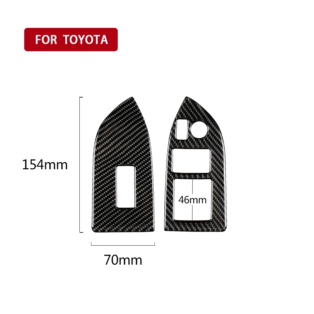 

2pcs Car Window Switch Lift Panel Button Frame Cover Trim For Subaru BRZ Toyota 86 13-17 Carbon Fiber Auto Door Car-Styling RHD