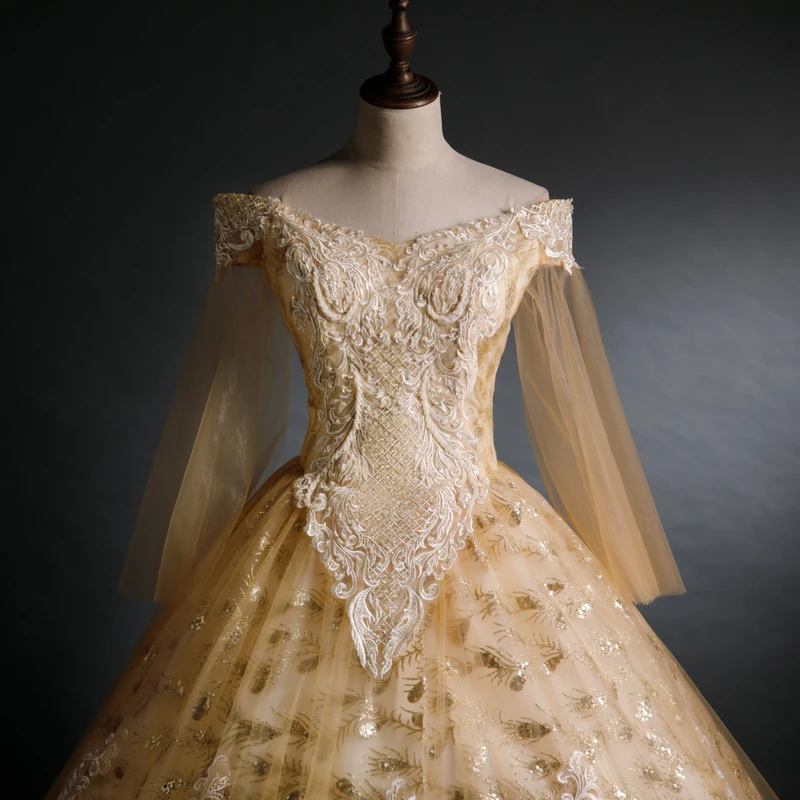 

Роскошное винтажное бальное платье с длинным рукавом и золотой вышивкой, платье принцессы для косплея, средневековое платье, бальное платье королевы викторианской эпохи