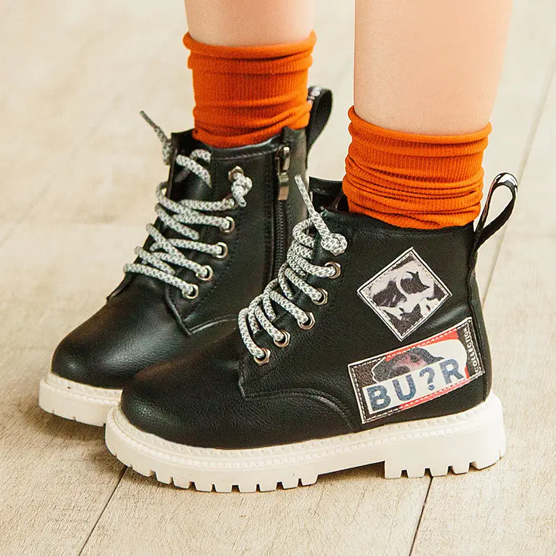 Новые Детские Ботинки Martin на осень и зиму новая кожаная детская обувь для показа