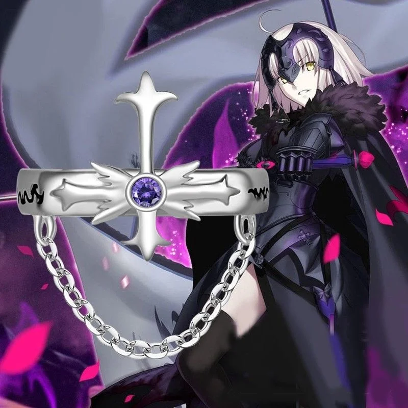 Аниме Fate/Grand заказ Жанна д 'Арк альтер костюм подарок S925 Серебряное кольцо