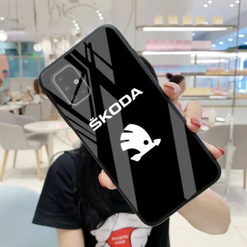 

Germany Car Phone Case For Samsung S6 7 Edge Plus 8 9 10 Plus Note8 9 10pro 10E S20 Plus Ultra A7 Tempered Glass Skoda