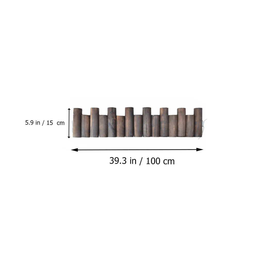 

Wooden Uneven Edging Carbonized Anticorrosive Patio Log Fence