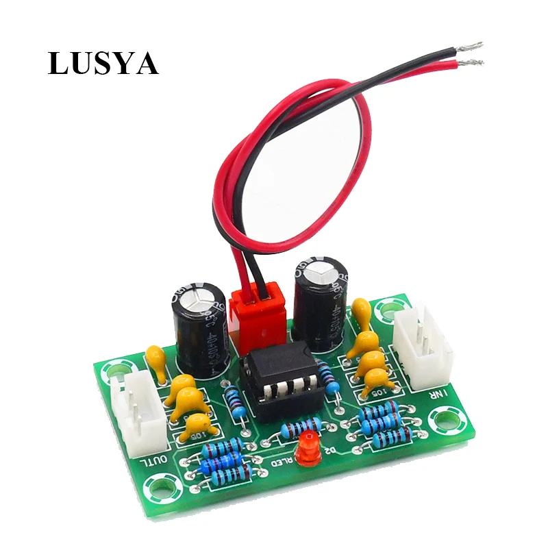 Мини предусилитель Lusya усилитель модуля Op amp двухканальный NE5532 плата тонального