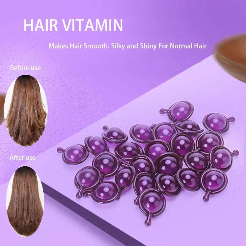 30 Capsules Hair Vitamin Capsule Serum Keratin Complex Essential Oil Hair Mask Damaged Repair Silky Nourishment
