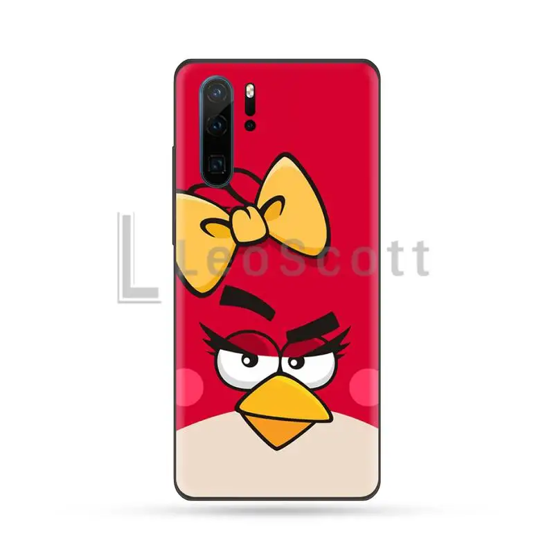 

Cute Angry bird Phone Case Funda For Huawei P9 P10 P20 P30 Lite 2016 2017 2019 plus pro P smart