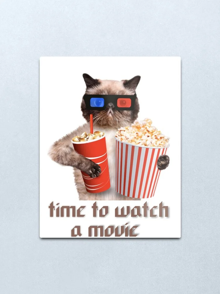 

time to watch a movie Metal Print Wall Art Home Wall Decor Tin Sign