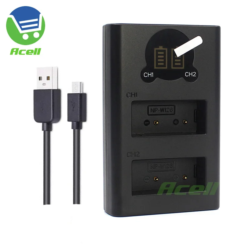 

NP-W126 зарядное устройство с ЖК-дисплеем для камеры FUJIFILM NP-W126S X-S10 X-T200 X-T100 X-T3 X-A2 X-A7 X-E4 X-E3 X-H1 BC-W126