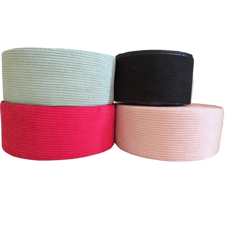 2 ярда 75 мм однотонная Вельветовая лента сделай сам бант для волос декоративный