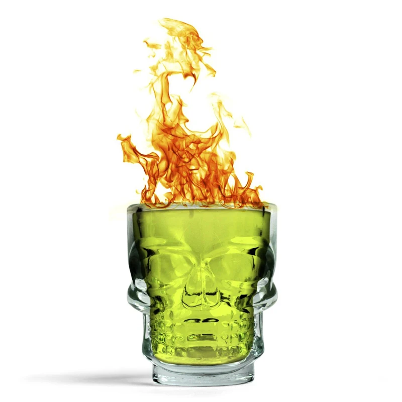 

6PCS 45ml Skull Shot Glasses, Set of 6, 1.5 oz, Clear