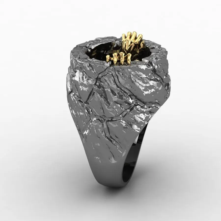 Ретро неоготическое мужское кольцо в панк-стиле, золотой демон с двойным когтем, персональное творческое мотоциклетное украшение в подарок.