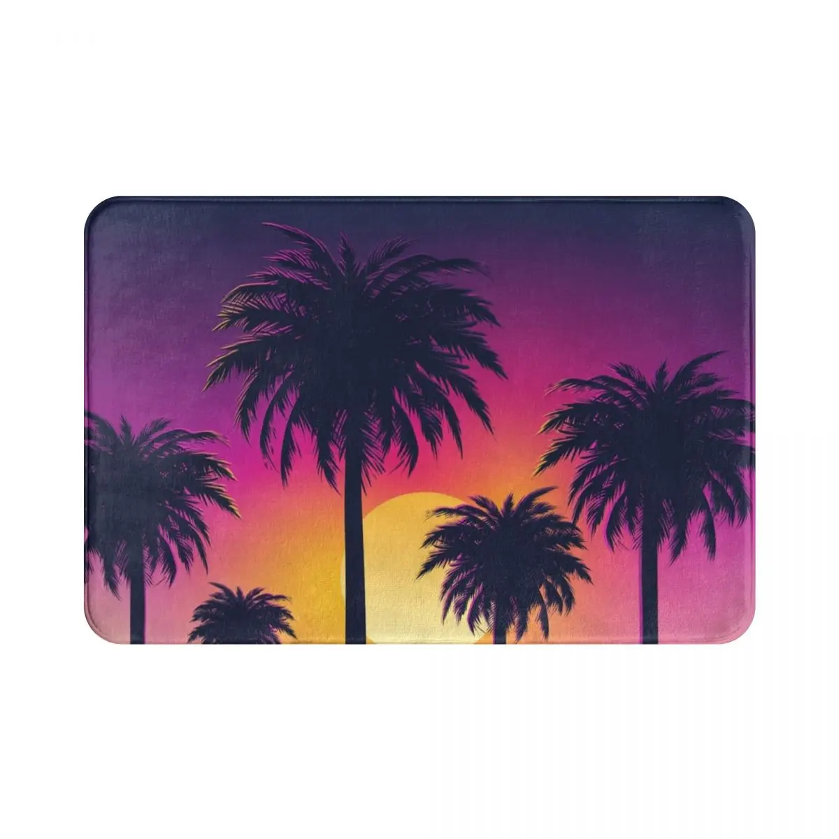 

3 полиэстеровых напольных коврика с изображением заката на пляже, коврик для ног, Нескользящий Впитывающий коврик, коврик для входа в коридо...