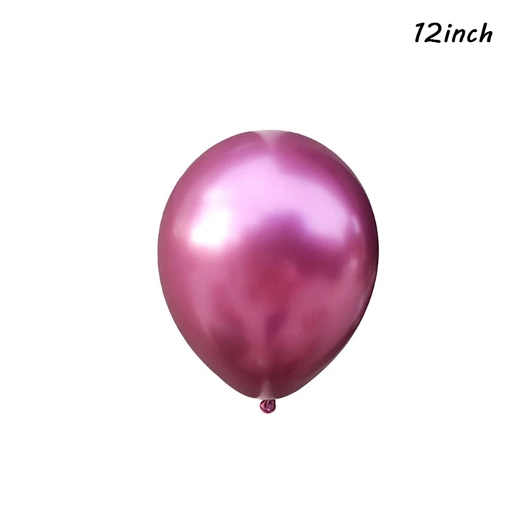 Fushia LAPHIL 10 шт Металлические латексные шары воздушные шары с конфетти Синий Розовый День Рождения украшения дети взрослые вечерние шары Babyshower - Цвет: Fushia