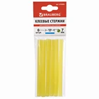 Стержни клеевые BRAUBERG 670302, диаметр 7 мм, длина 100 мм, желтые, комплект 6 шт европодвес