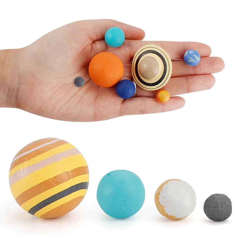 

9pcs Plastic Cosmic Planet System Universe Model Figures Teaching Materials Science Educational Toys Simulation The Solar System