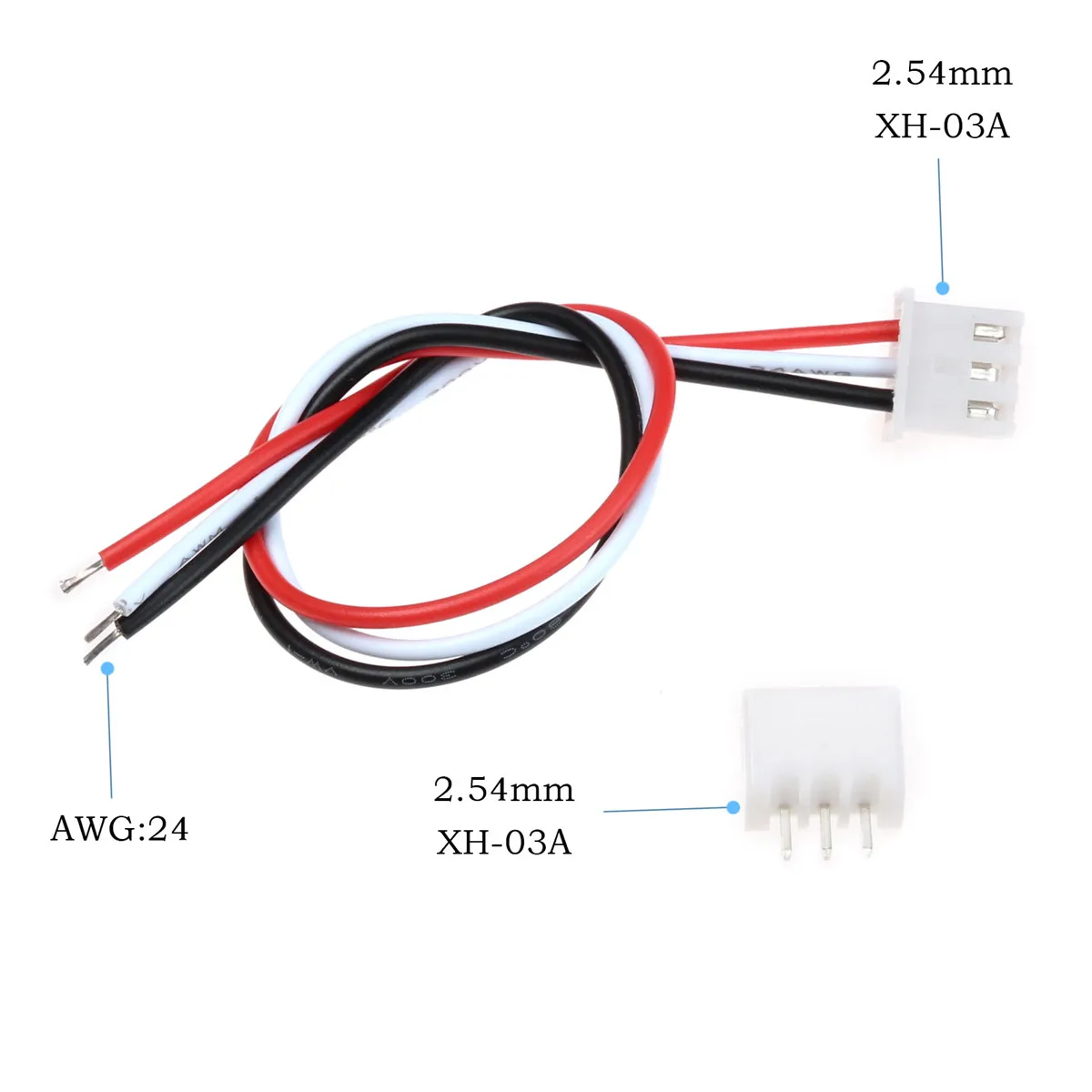 10 комплектов мини микро XH 2 54 мм 3 контактный разъем 150 с 24AWG кабель Мужской/Женский