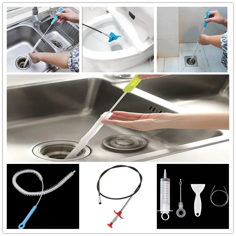 Очиститель Слива труб раковины трубопровод для очистки волос кухонный