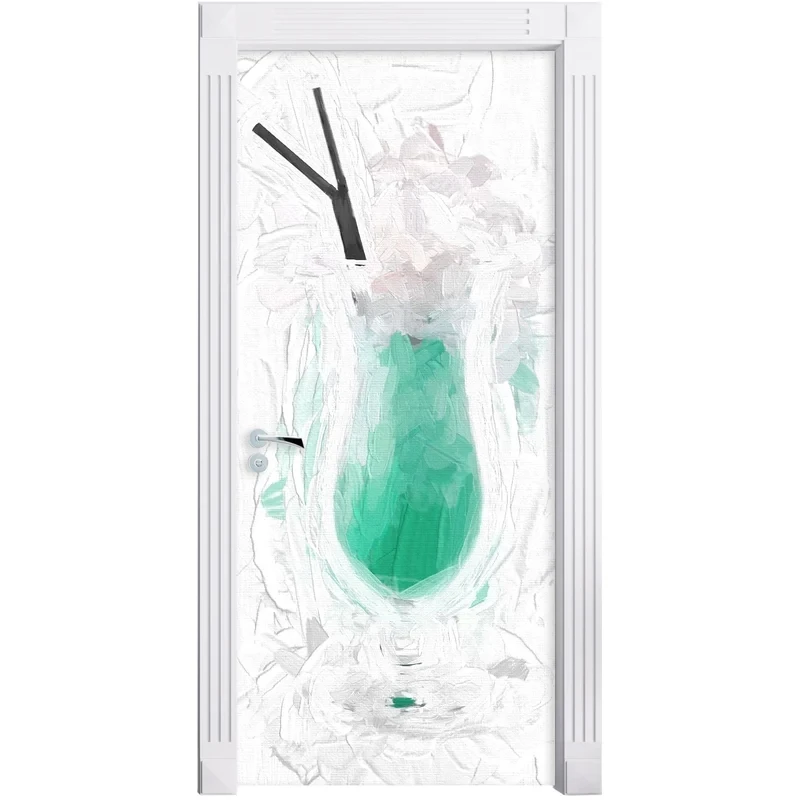 ПВХ роспись синий Искусство 3D обновление напитков бумажная картина