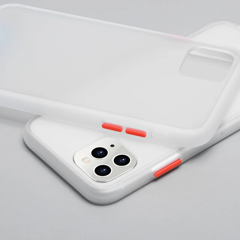 Для iPhone X XS XR Max 8 7 6 6S Plus 11 Pro чехол, противоударный прозрачный Гибридный Силиконовый чехол, брендовая Прозрачная мягкая задняя крышка - Цвет: Белый
