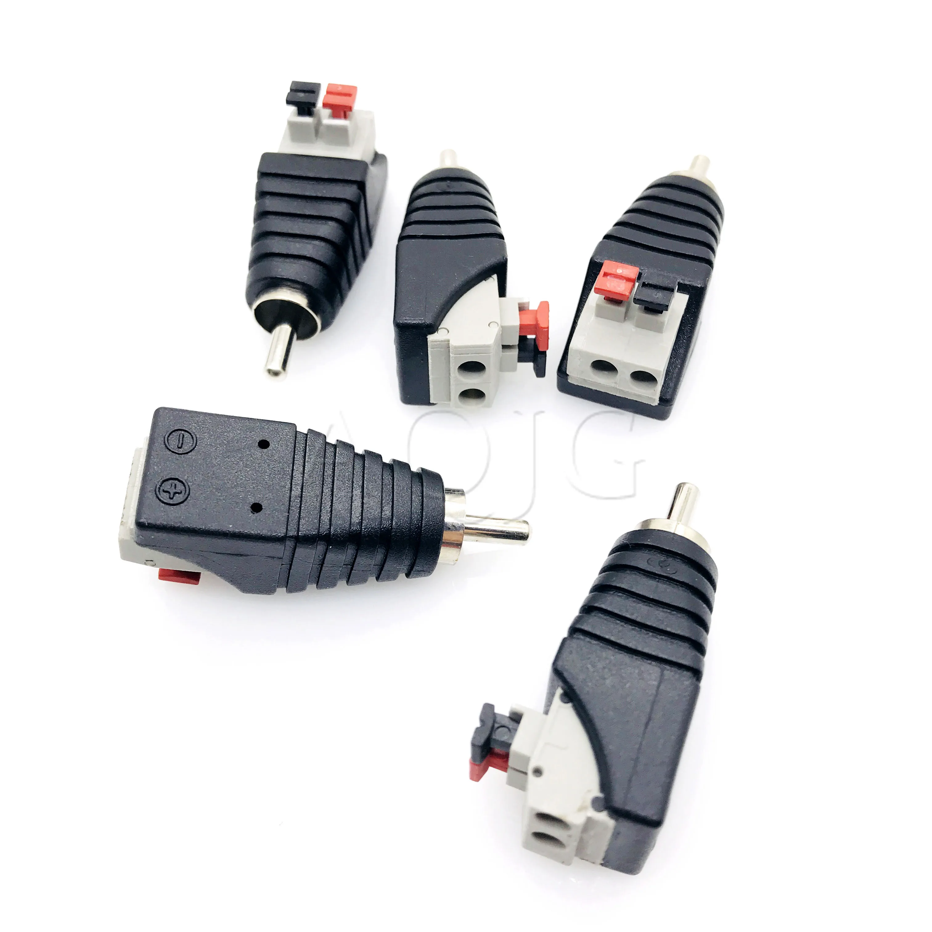 5 шт. новая колонка проводной кабель для Jack RCA пресс штекер мужской адаптер разъем