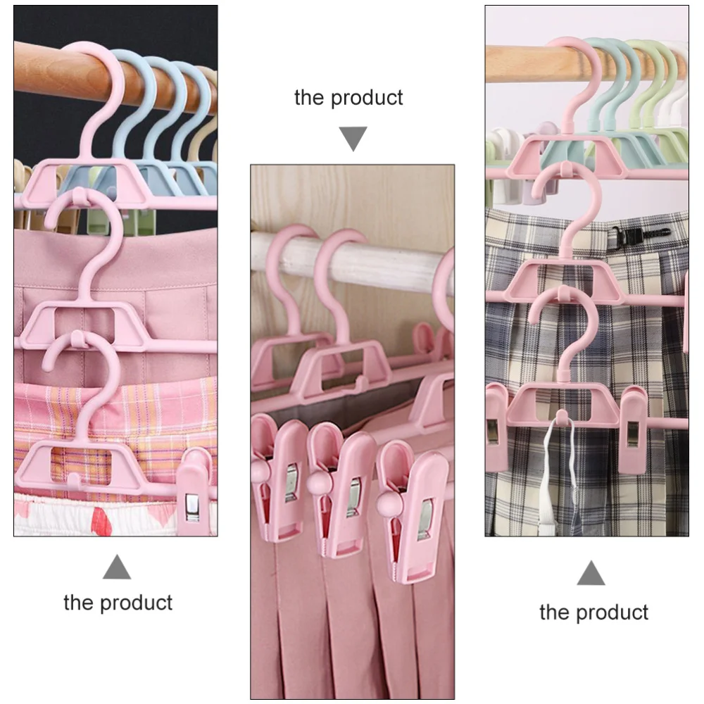 

10Pcs Multi-function Drying Rack Pants Clip Pants Rack Adjustable Clothes Hanger