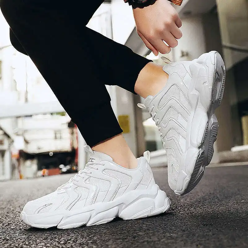 

Мужская летняя спортивная обувь, сетчатые дышащие спортивные мужские износостойкие кроссовки для улицы, мужские кроссовки с низким верхом ...