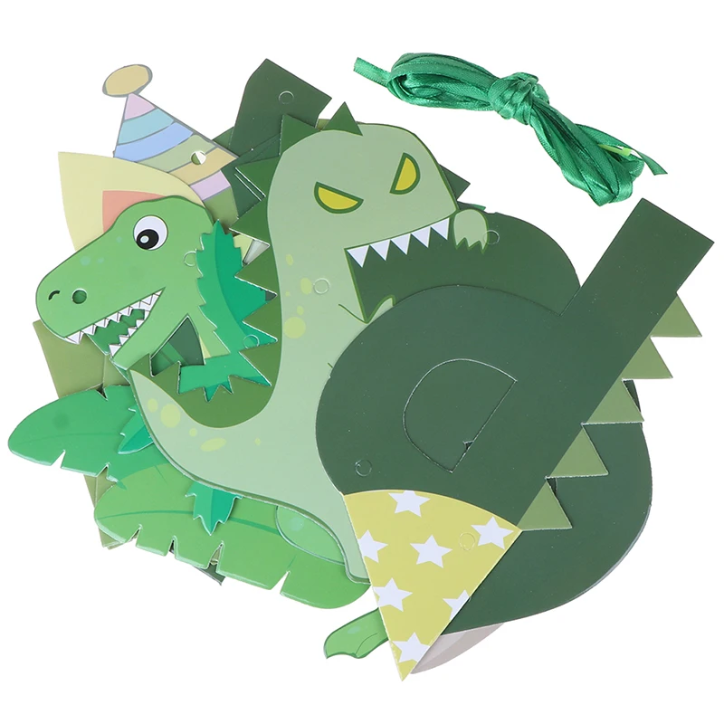 Динозавр день рождения Сделай Сам гирлянда счастливая фотография динозавр