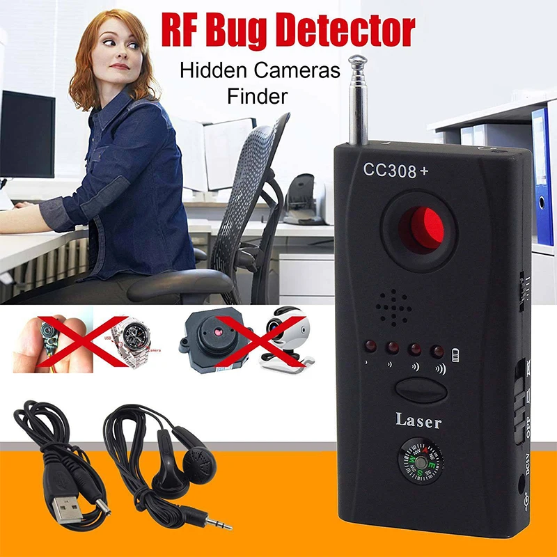 Многофункциональный антишпионский детектор с камерой GSM устройство обнаружение