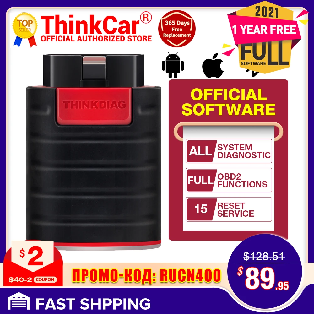 

Thinkdiag full system 1 year free update OBD2 Scanner easydiag Car Diagnostic Tool + 15 reset function with obd2 cable PK AP200
