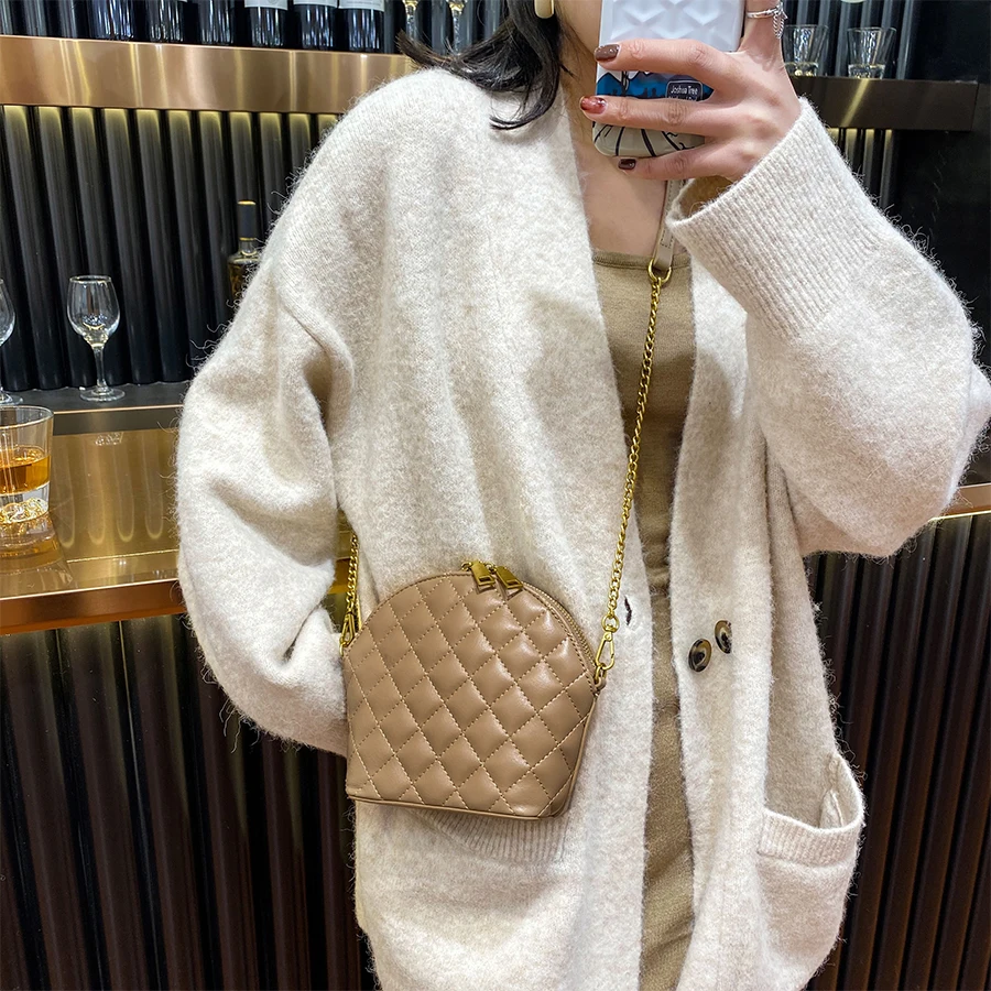 

Luxury Chain Shoulder Bags Designer Small Shell Crossbody Bags for Women 2021 PU Leather Fashion Hand Bags Lady Trending Purse
