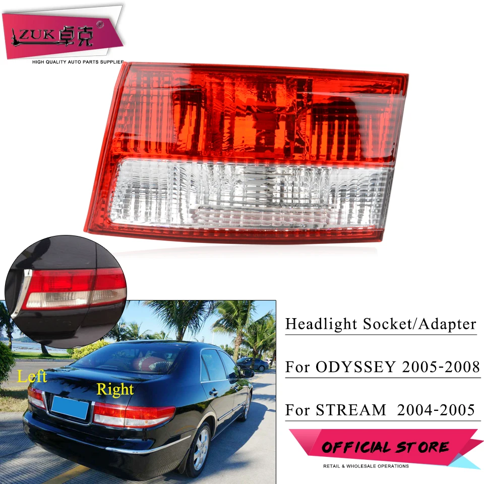 

ZUK Inner Rear Tail Light Tail Lamp Trunk Lid Light For HONDA For ACCORD 2003 2004 2005 CM4 CM5 CM6 34156-SDA-H01 34151-SDA-H01