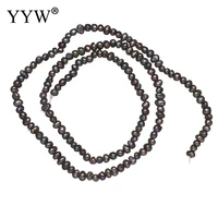 natural black 2 3mm loose beads 15 inch potato freshwater pearl beads for make jewelry diy bracelet necklace accessories