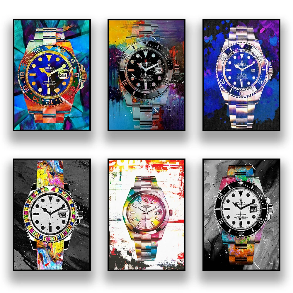 

Nordic Style Color Watch Canvas Painting Poster Modular Wall Art And Prints Modern Living Room Bedroom Home Decor Cuadros