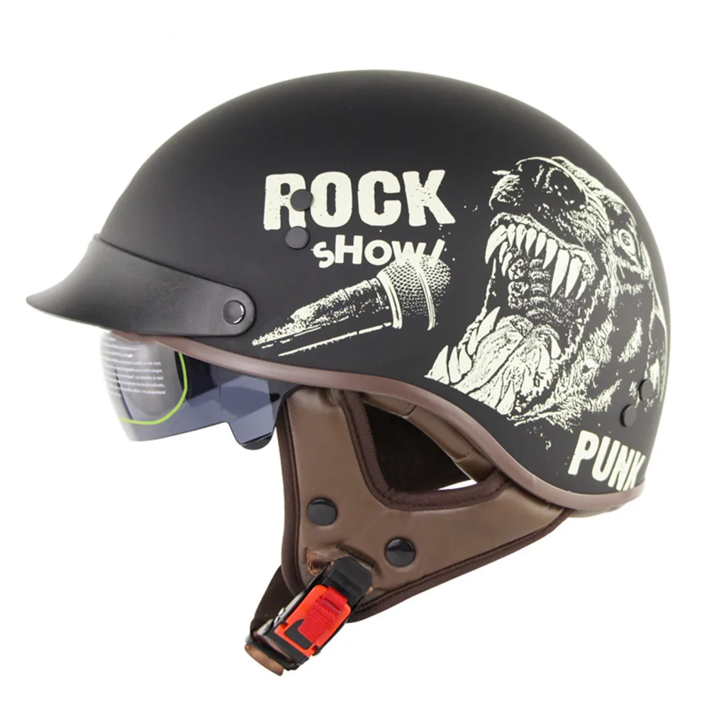 

Мотоциклетный шлем, винтажный полушлем для мотокросса, скутера, летняя модель