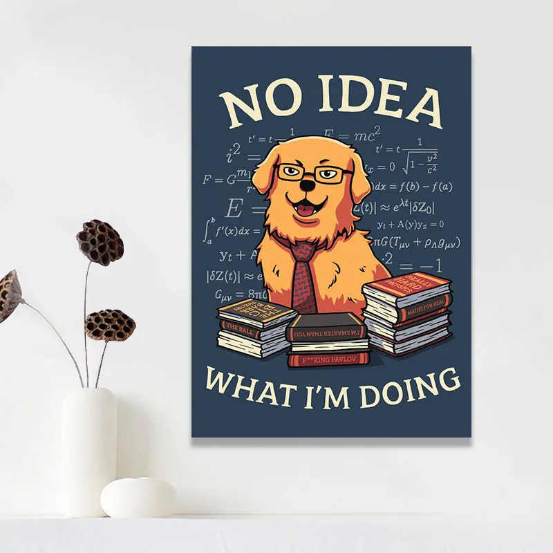 Постер на холсте с изображением собаки золотистого ретривера настенные