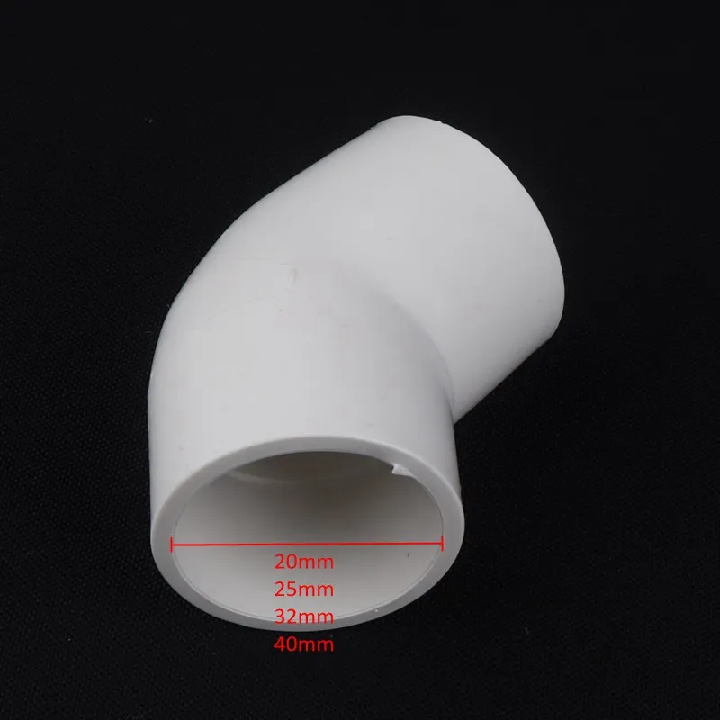 Соединитель для садового орошения аквариума ПВХ 2 шт. соединитель 45 градусов 20 мм