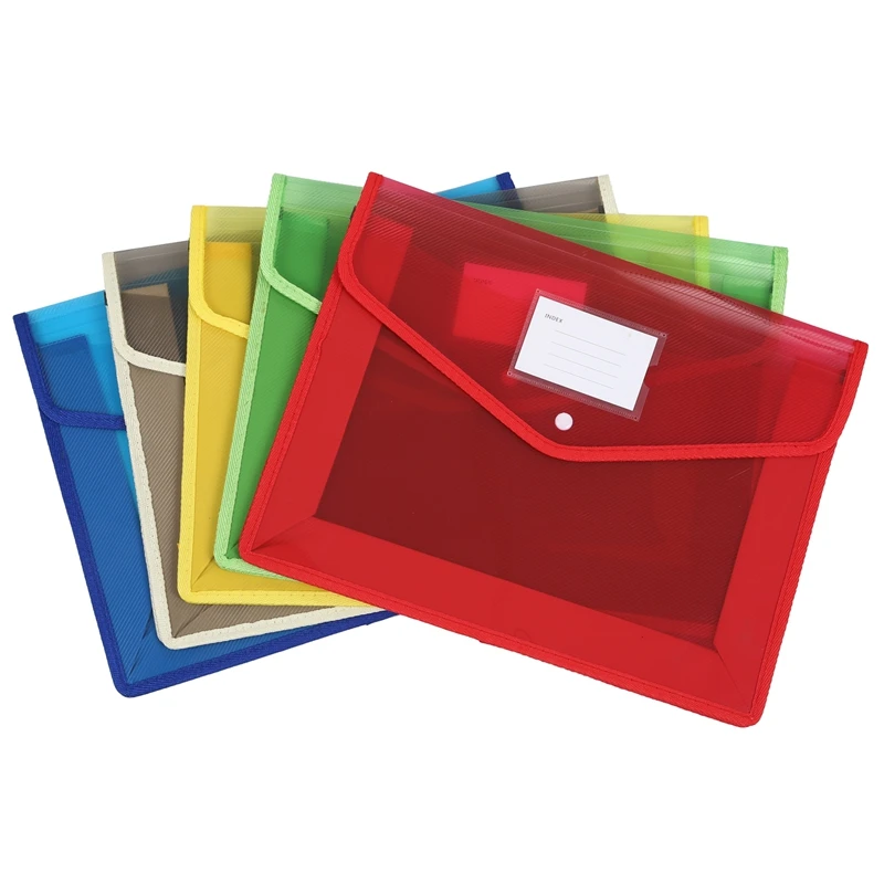 5 шт./компл. A4 пластиковый файл бумажник папка для документов Премиум поли карманы