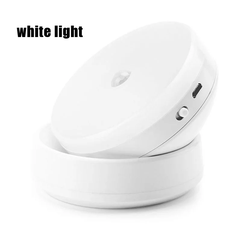 

LED Night Light 360 Degree Rotating PIR Motion Sensor Lamp 6 LEDs Lighting