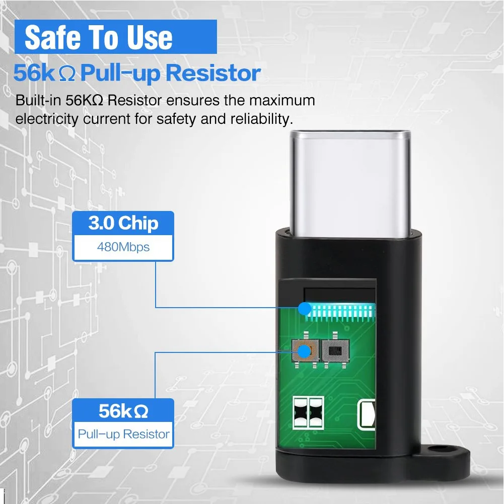8 шт. переходник с разъемом Type C Male to Micro USB Female брелоком для Huawei Samsung HSJ 19|Переходники