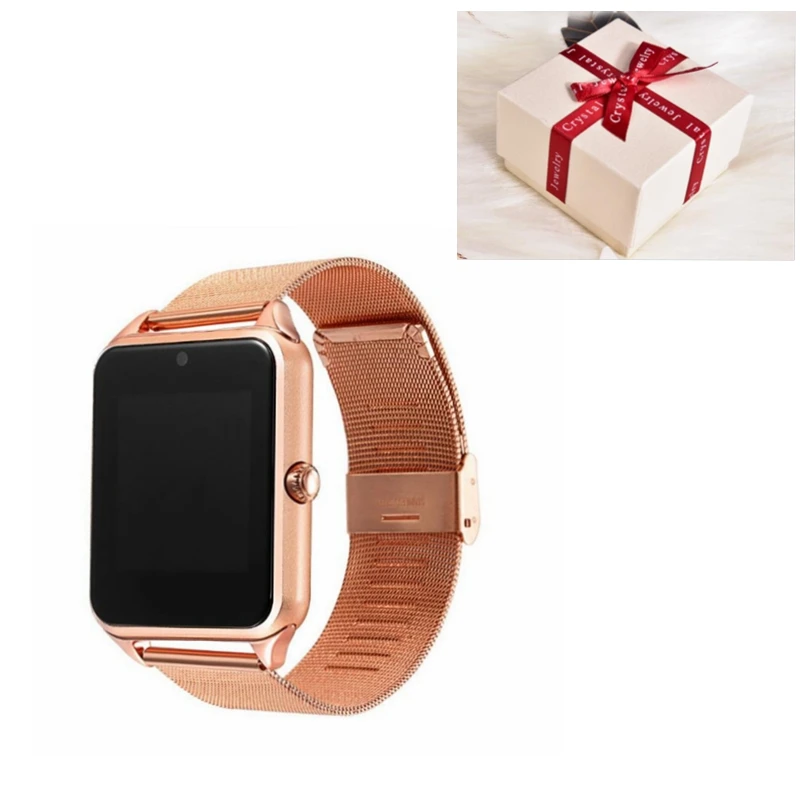 GD add RD gift box Z60 Смарт-часы GT08 плюс металлический ремешок Поддержка камеры SIM TF карта Bluetooth Совместимость Android PK Y1 S8 X7D DZ09 V8 Часы 1yw - Цвет: GD add RD gift box