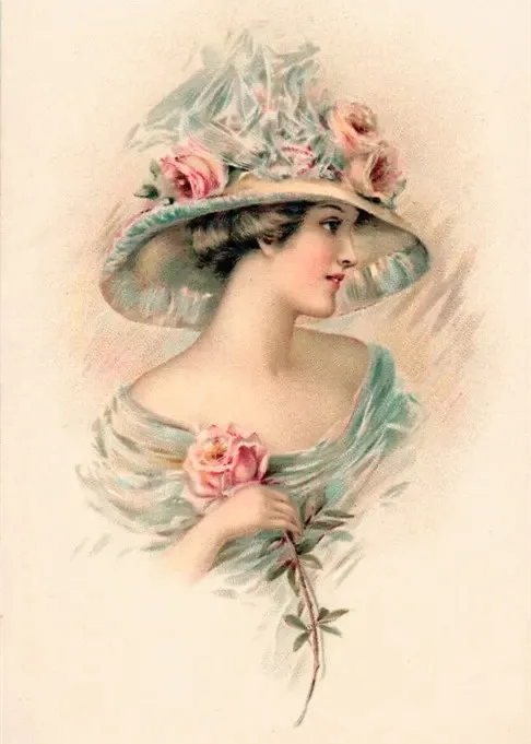 

Rose flower woman Needlework,Cross stitch kits Stylish for Embroidery,14CT White canvas DIY Handmade Decorative paintings