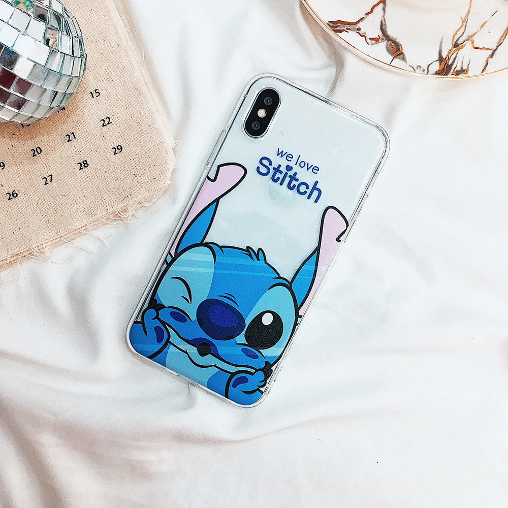 Чехол с милым рисунком Минни Ститч биглс для iPhone 11 Pro Max Xr X Xs 7 8 6 s Plus Дональд Дак Дейзи Принцесса мягкий чехол