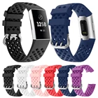 Ремешок силиконовый для часов Fitbit Charge 3, сменный спортивный браслет для часов Fitbit Charge 3 4