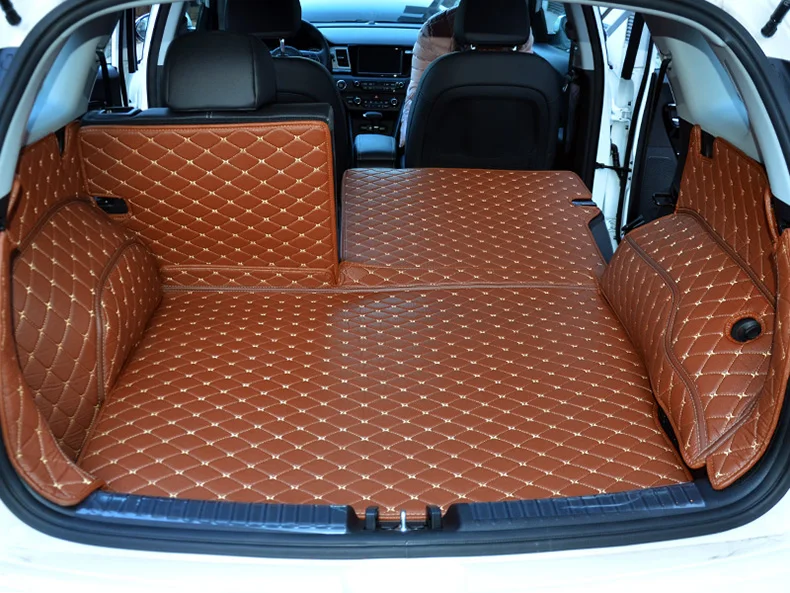 waterproof luxury fiber leather car trunk mat for kia niro 2016 2017 2018 2019 2020 car accessories