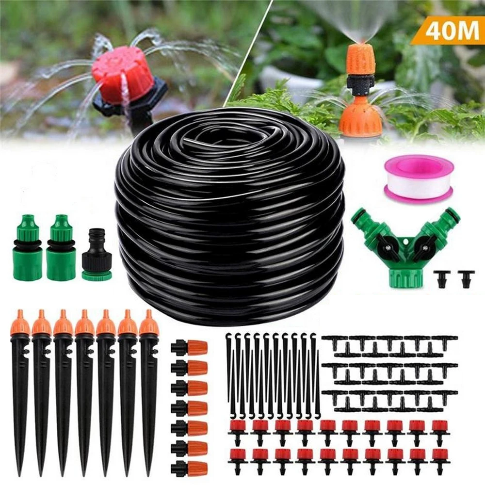 40M Micro Drip Irrigation System Watering Kit Smart Garden Automatic Plant Green House |