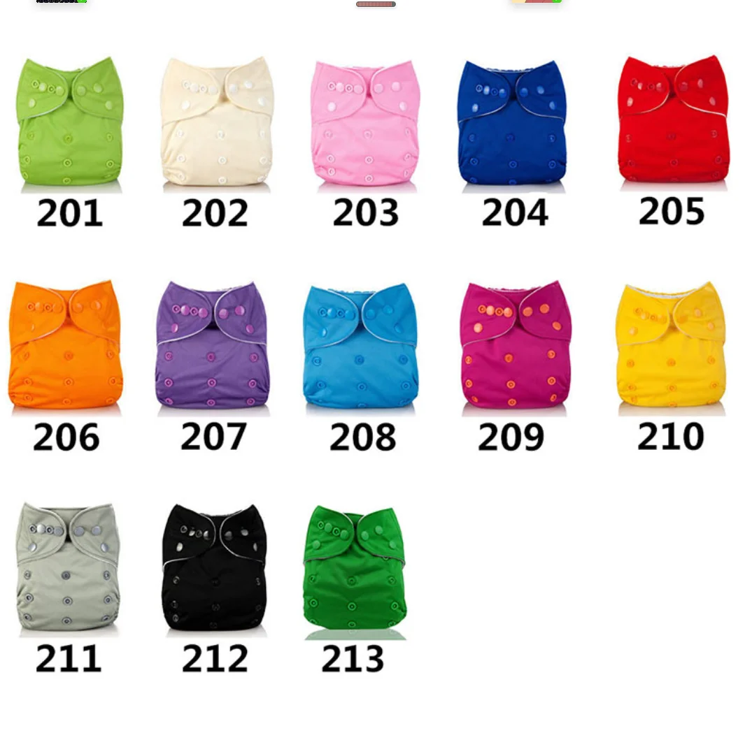 

[Mumsbest] 1 Pc Baby Cloth Diaper Pocket washable Solid Color Nappy Adjustable Many Colors Reusable Panties Waterproof Diaper