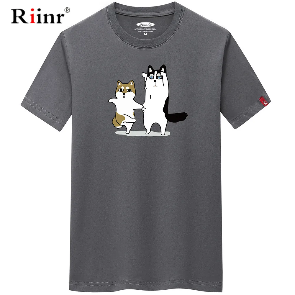 Riinr 2020 Новая летняя модная футболка мужская одежда больших размеров Мужская с