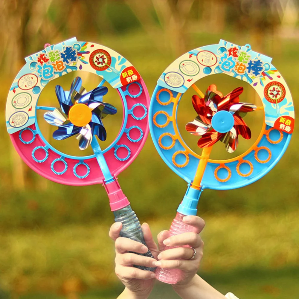 

2 sets of Windmill Bubble Blower Kid Bubble Windmill Bubble Making